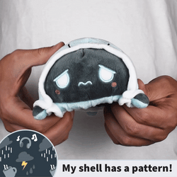 TeeTurtle Reversible Turtle: Rainy Day/Light Blue (Mini) (ONLINE ORDER ONLY)