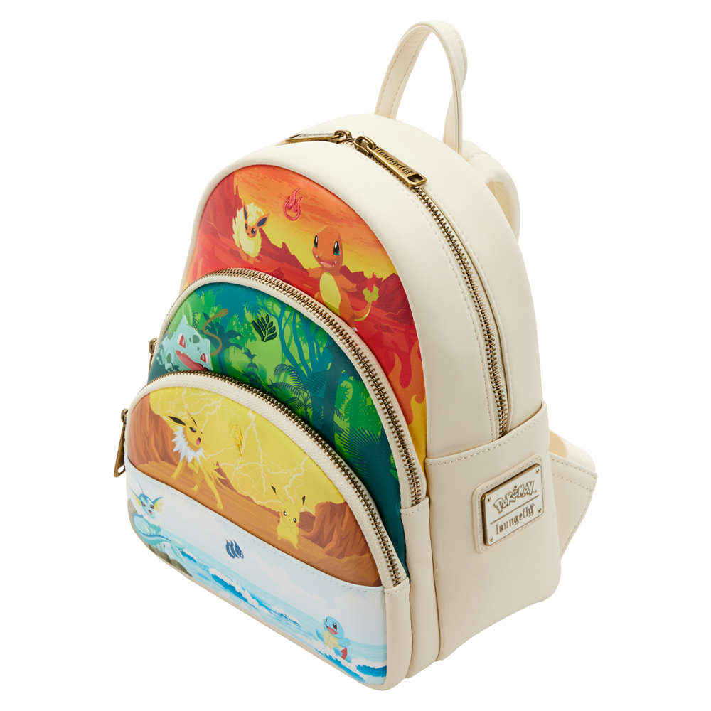 Loungefly: Pokemon - Elements Triple Pocket Mini Backpack (ONLINE ORDER ONLY)