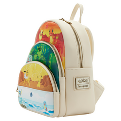 Loungefly: Pokemon - Elements Triple Pocket Mini Backpack (ONLINE ORDER ONLY)