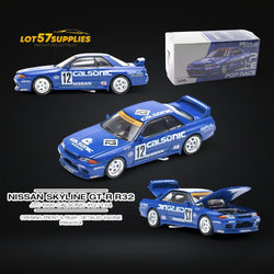 Pop Race Nissan Skyline GT-R R32 JTC 1990 Calsonic #12 1:64 (ONLINE ORDER ONLY)