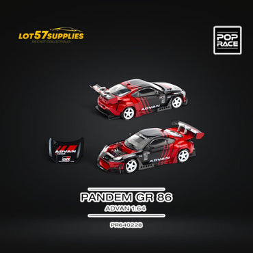 (Pre-Order) PopRace PANDEM GR86 - ADVAN 1:64 (ONLINE ORDER ONLY)