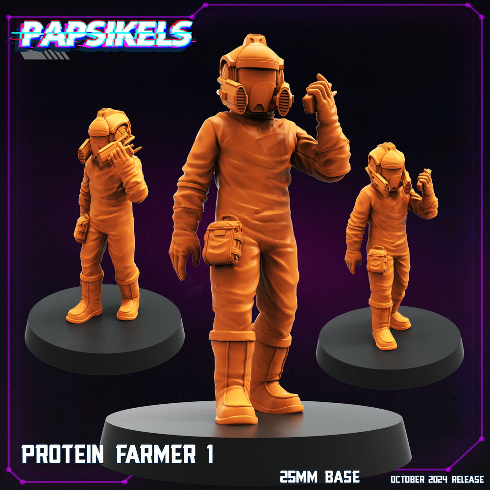 3D Printed Papsikels Protein Farmer Set October 2024 Cyberpunk 28mm 32mm (Online Only)