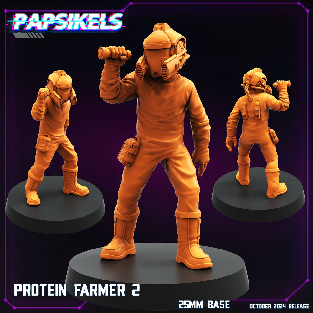 3D Printed Papsikels Protein Farmer Set October 2024 Cyberpunk 28mm 32mm (Online Only)