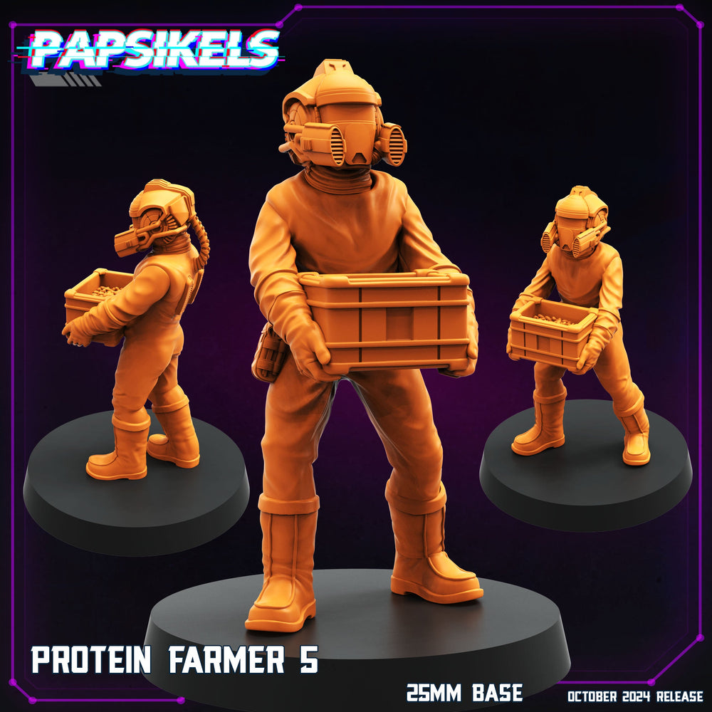 3D Printed Papsikels Protein Farmer Set October 2024 Cyberpunk 28mm 32mm (Online Only)