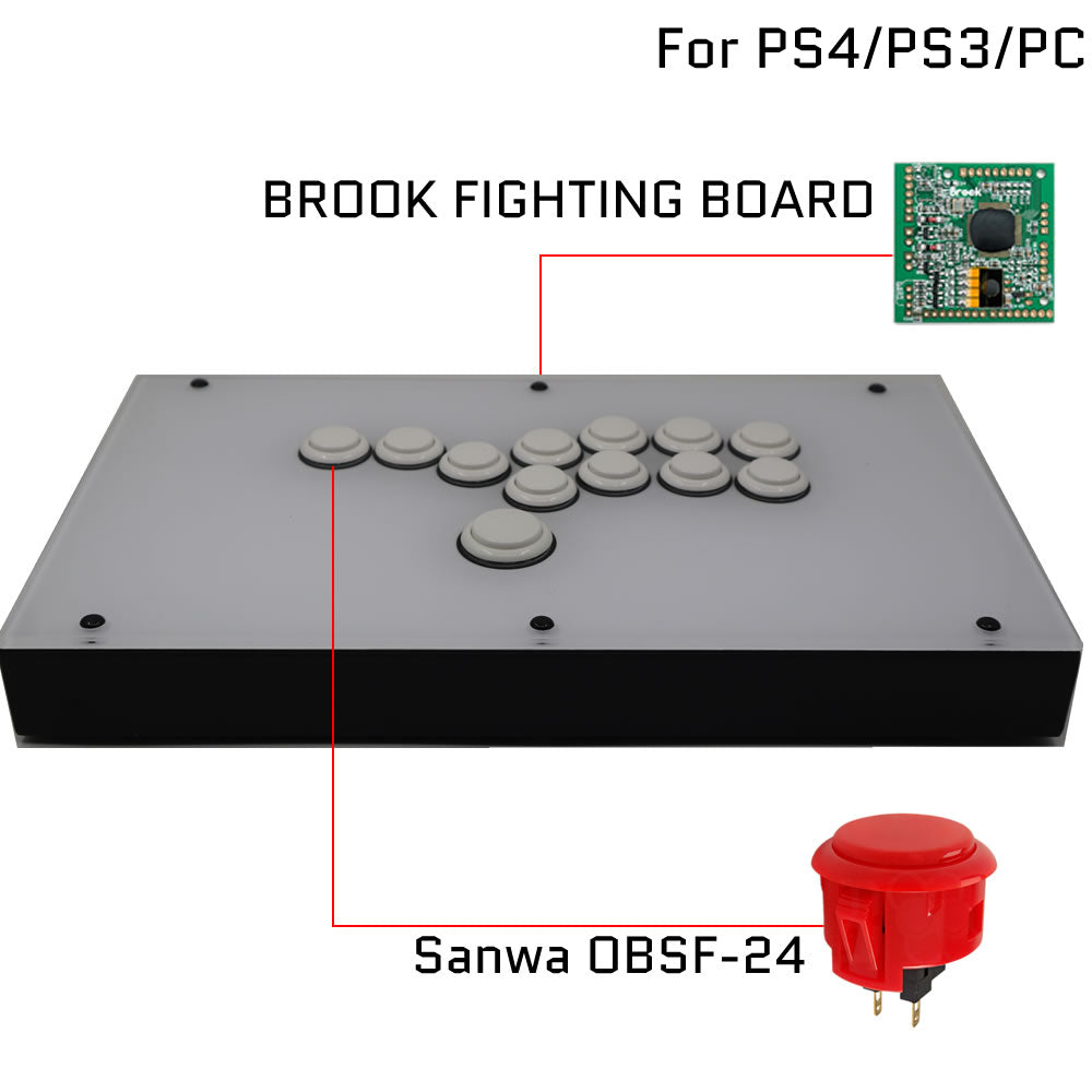 RAC-J800B All Buttons Arcade Joystick Fight Stick For PS4/PS3/Xbox/PC White/Black (Online Only)