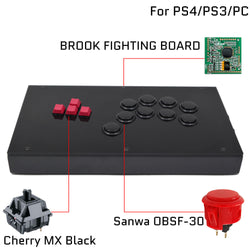 RAC-J802K Keyboard Button Leverless Arcade Game Controller for PC/PS/XBOX/SWITCH (Online Only)