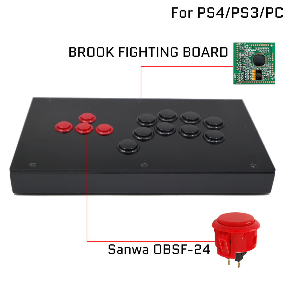 RAC-J802B All Button Leverless Arcade Game Controller for PC/PS/XBOX/SWITCH (Online Only)