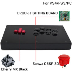 RAC-J800K Leverless Arcade Controller – Mechanical Keyboard All Button Fight Stick for PC/PS5/Xbox/Switch (Online Only)