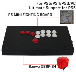 RAC-J800B All Buttons Leverless Arcade Joystick Fight Stick For PS5/PS4/PS3/Xbox/PC (Online Only)
