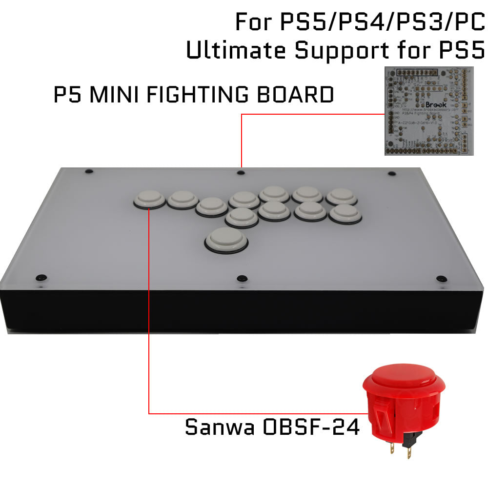 RAC-J800B All Buttons Arcade Joystick Fight Stick For PS4/PS3/Xbox/PC White/Black (Online Only)