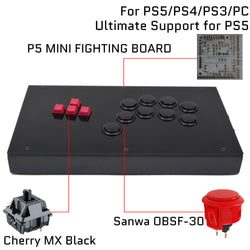 RAC-J802K Keyboard Button Leverless Arcade Game Controller for PC/PS/XBOX/SWITCH (Online Only)