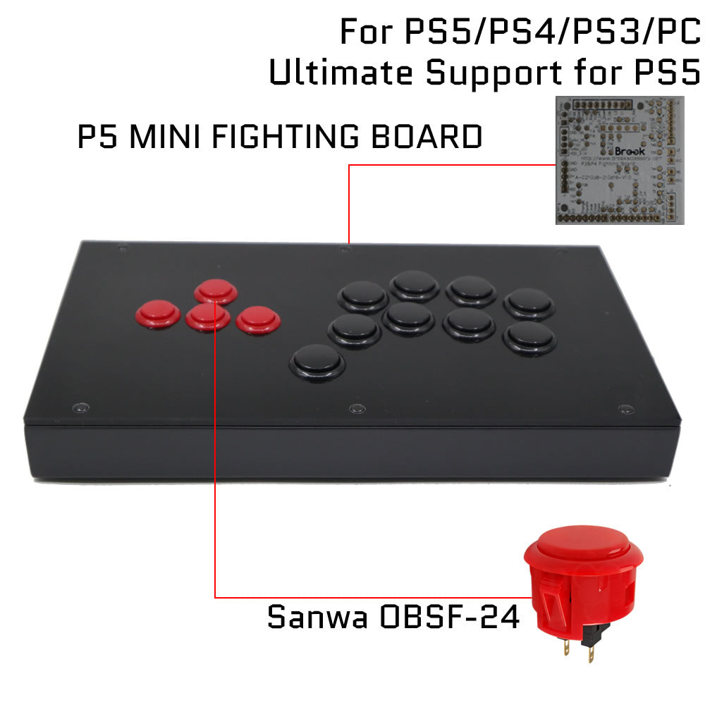 RAC-J802B All Button Leverless Arcade Game Controller for PC/PS/XBOX/SWITCH (Online Only)