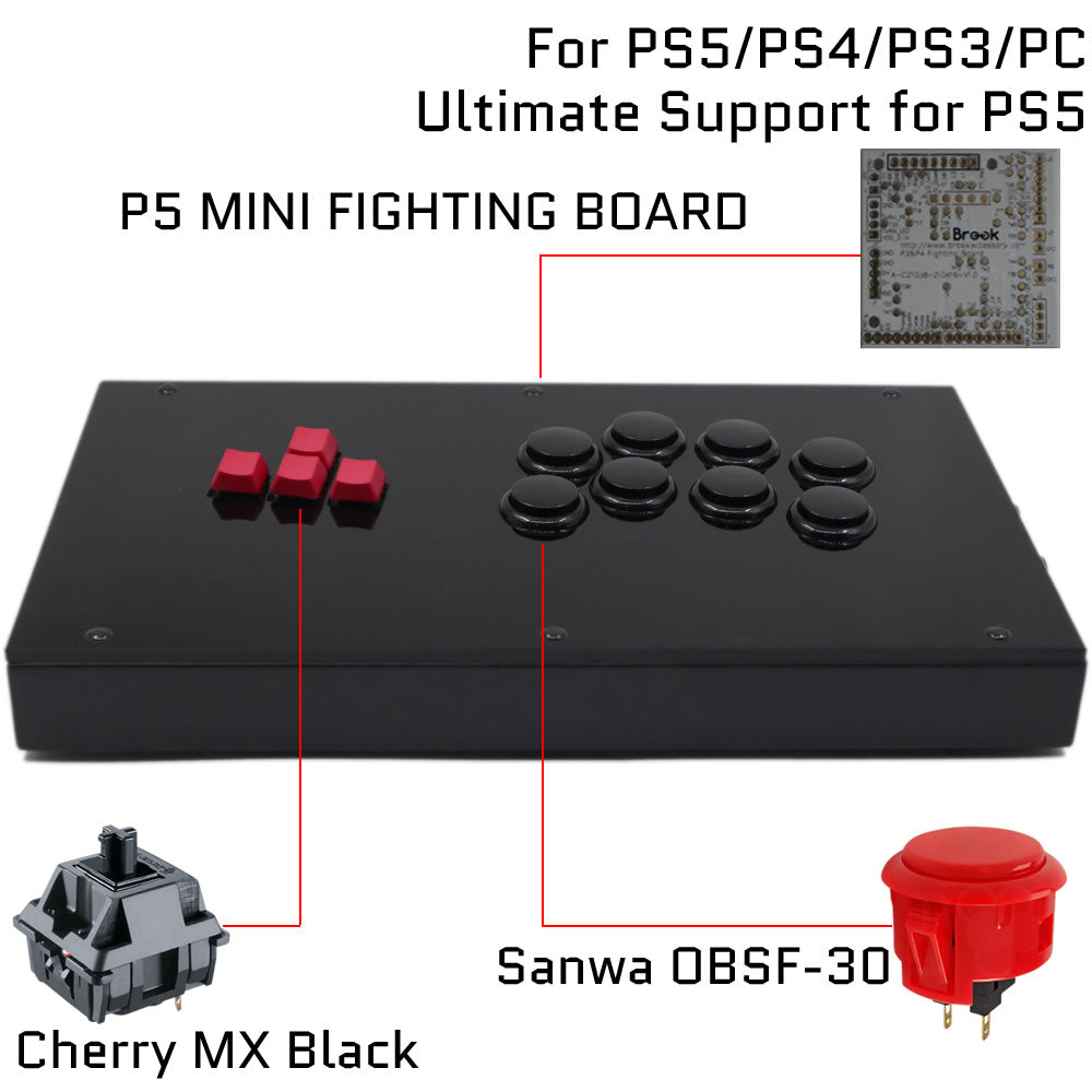 RAC-J800K Leverless Arcade Controller – Mechanical Keyboard All Button Fight Stick for PC/PS5/Xbox/Switch (Online Only)