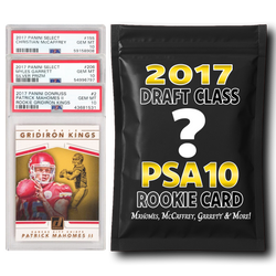 PSA 10 Graded 2017 NFL Rookie Card Mystery Pack (Mahomes, McCaffrey, Garrett, Watt & More!)