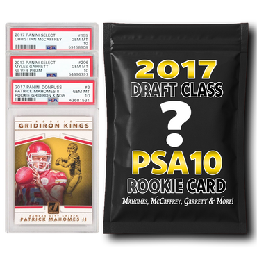 PSA 10 Graded 2017 NFL Rookie Card Mystery Pack (Mahomes, McCaffrey, Garrett, Watt & More!) (ONLINE ORDER ONLY)