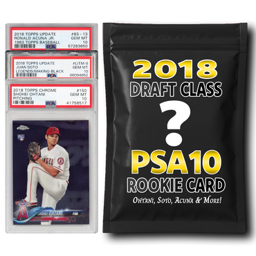 PSA 10 Graded 2018 MLB Baseball Rookie Card Mystery Box (Ohtani, Soto, Acuna & More!) (ONLINE ORDER ONLY)