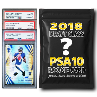 PSA 10 Graded 2018 NFL Rookie Card Mystery Pack (Lamar, Allen, Saquon & More!) (ONLINE ORDER ONLY)