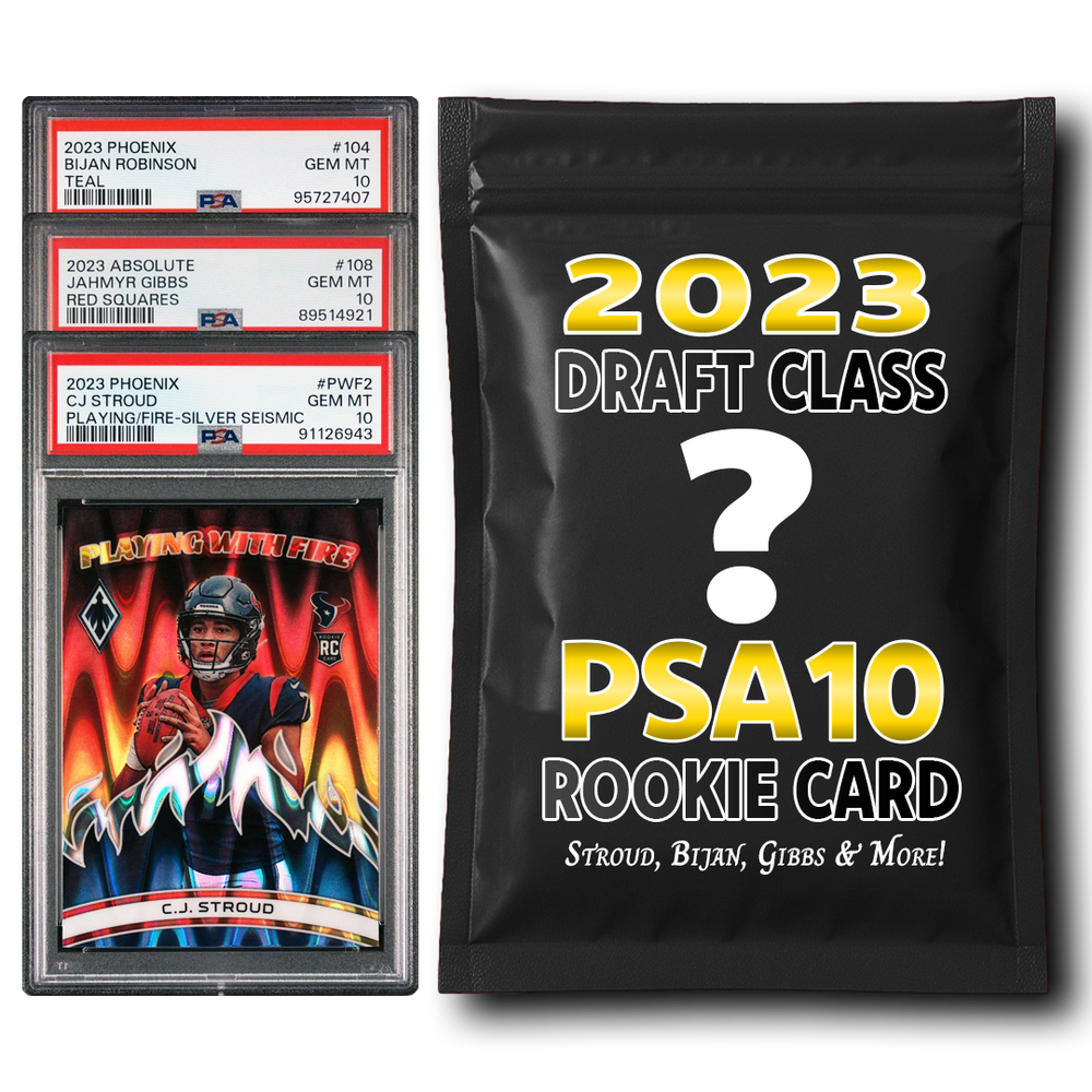 PSA 10 Graded 2023 NFL Rookie Card Mystery Pack (Bijan, Gibbs, Njigba & More!) (ONLINE ORDER ONLY)