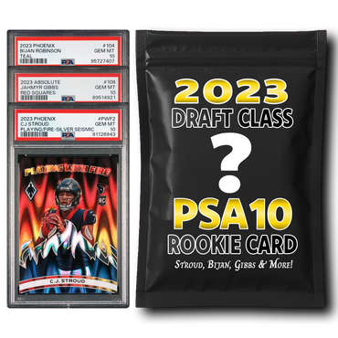 PSA 10 Graded 2023 NFL Rookie Card Mystery Pack (Bijan, Gibbs, Njigba & More!) (ONLINE ORDER ONLY)