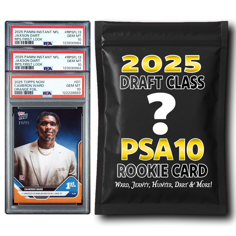 PSA 10 Graded 2025 NFL Football Rookie Card Mystery Box (Ward, Hunter, Jeanty, Dart & More! (ONLINE ORDER ONLY)