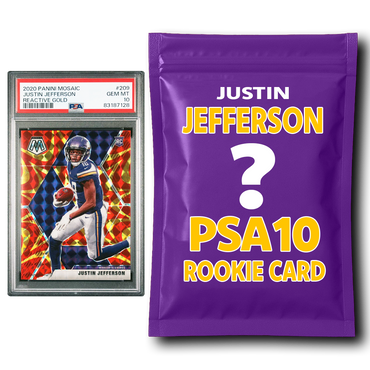 Justin Jefferson PSA 10 Graded Football Rookie Card Mystery Pack (ONLINE ORDER ONLY)