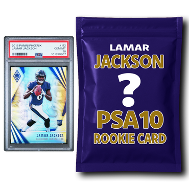 Lamar Jackson PSA 10 Graded Football Rookie Card Mystery Pack (ONLINE ORDER ONLY)