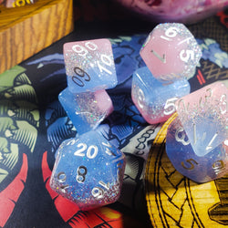 Elemental Glimmer - 14 Piece DnD Dice Set | Acrylic RPG Gaming Dice (ONLINE ORDER ONLY)