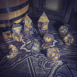Ascending Shadow - 14 Piece DnD Dice Set | Acrylic RPG Gaming Dice (ONLINE ORDER ONLY)