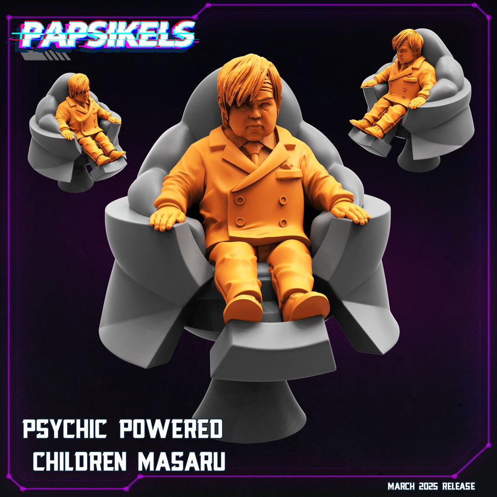3D Printed Papsikels Psychic Powered Children MARCH 2025 CYBERPUNK 28mm 32mm (Online Only)