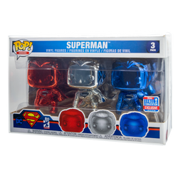 Superman: Justice League Chrome 3-Pack PopShield WHOLESALE (ONLINE ORDER ONLY)