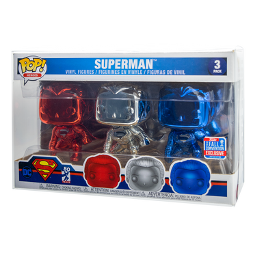 Superman: Justice League Chrome 3-Pack PopShield Protector (ONLINE ORDER ONLY)