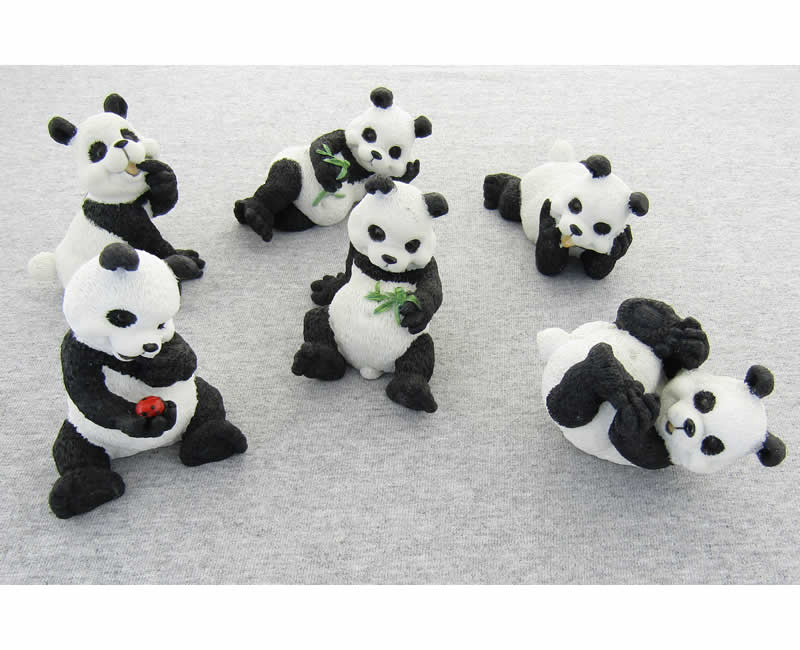 PTG5383 Panda Set Of 6 Pacific Trading (ONLINE ORDER ONLY)