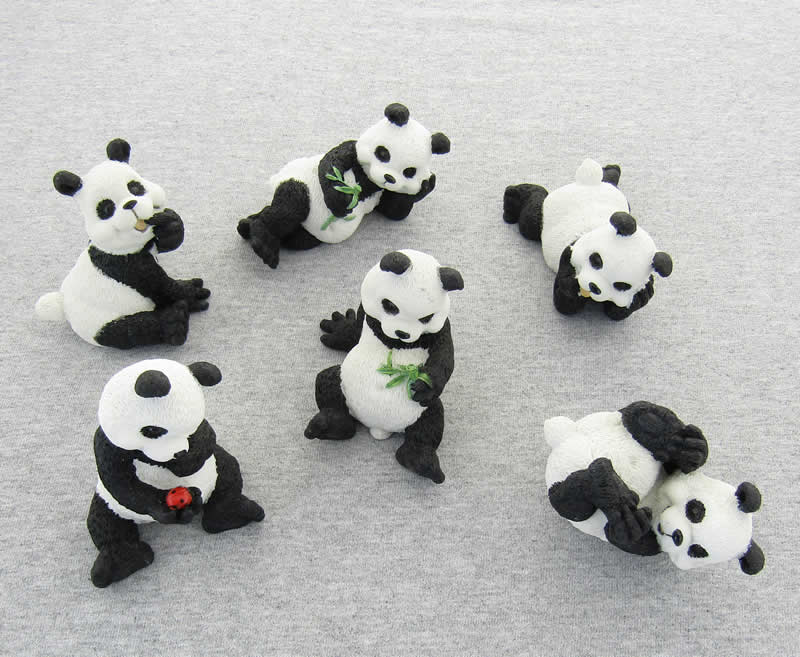 PTG5383 Panda Set Of 6 Pacific Trading (ONLINE ORDER ONLY)
