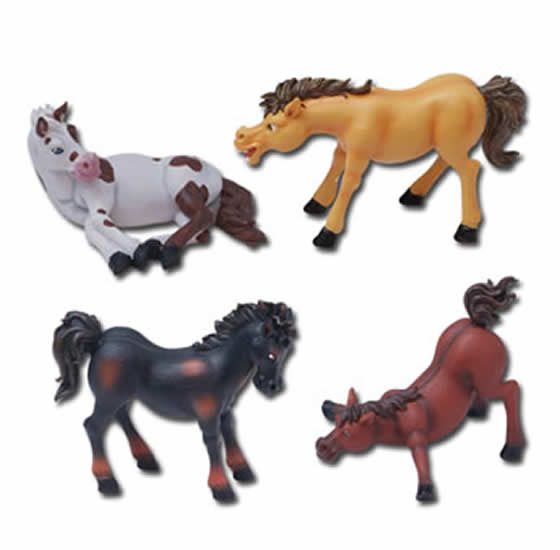 PTG7639 Horse Figurine Set of 4  Pacific Trading (ONLINE ORDER ONLY)