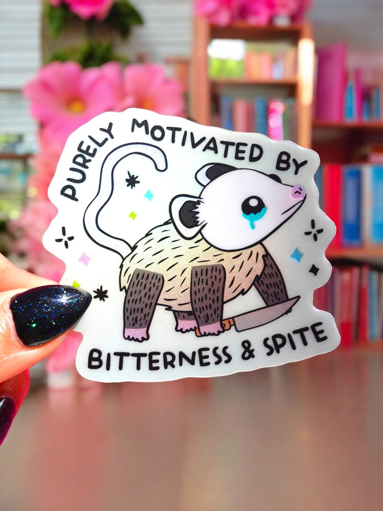 Purely Motivated By Bitterness & Spite Sticker (Online Order Only)