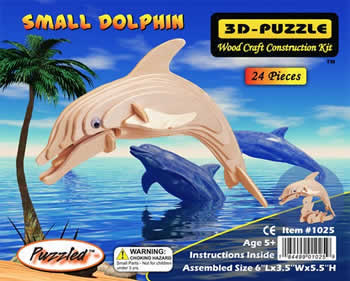 PUZ1025 Small Dolphin 3D Puzzle by Puzzled Inc (ONLINE ORDER ONLY)