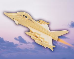 PUZ1123 Euro Fighter Typhoon 3D Wooden Puzzle by Puzzled Inc (ONLINE ORDER ONLY)