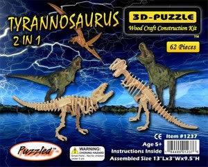 PUZ1237 Tyrannosaurus 2 in 13D Wooden Puzzle by Puzzled Inc (ONLINE ORDER ONLY)