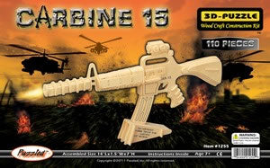 PUZ1255 Carbine 15 3D Wooden Puzzle by Puzzled Inc (ONLINE ORDER ONLY)