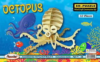 PUZ1265 Octopus 3D Puzzle by Puzzled Inc (ONLINE ORDER ONLY)