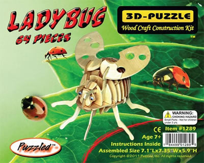 PUZ1289 Lady Bug 3D Wooden Puzzle by Puzzled Inc (ONLINE ORDER ONLY)