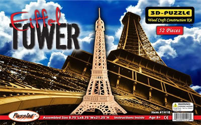 PUZ1418 Eiffel Towel Large 3D Wooden Puzzle by Puzzled Inc (ONLINE ORDER ONLY)