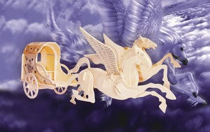 PUZ1916 Flying Horse 3D Wooden Puzzle by Puzzled Inc (ONLINE ORDER ONLY)