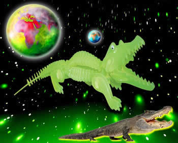 PUZ2505 Alligator 3D Puzzle Glow In The Dark by Puzzled Inc (ONLINE ORDER ONLY)