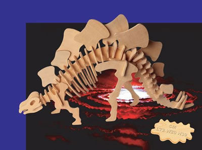PUZ3101 Big Stegosaurus 3D Wooden Puzzle by Puzzled Inc (ONLINE ORDER ONLY)