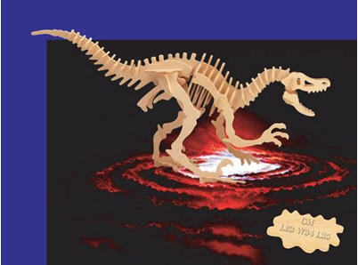 PUZ3102 Big Velociraptor 3D Wooden Puzzle by Puzzled Inc (ONLINE ORDER ONLY)