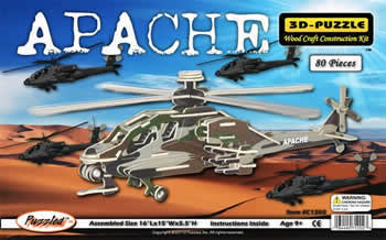 PUZC1202 Apache 3D Puzzle Colored by Puzzled Inc (ONLINE ORDER ONLY)
