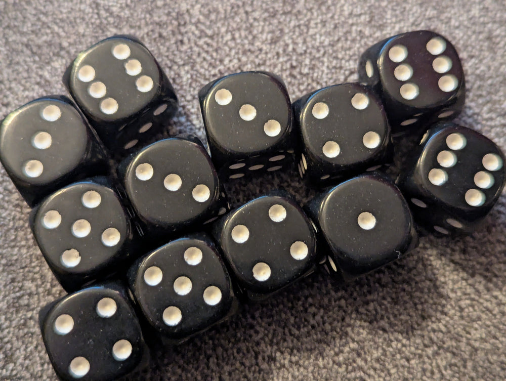 Chessex Opaque 16mm Pipped d6 Standard Dice Collection - Classic Colors - Available Individually (Online Only)