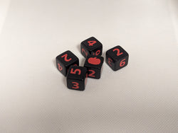 Pumpkin Harvest D6 Dice | Black Dice with Orange Numbers and Pumpkins (sold per die) (Online Only)