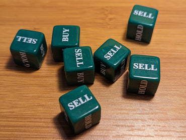 Stocks Dice d6 | Investment Decision Novelty Dice 6-Sided 16mm Funny Dice (Online Only)